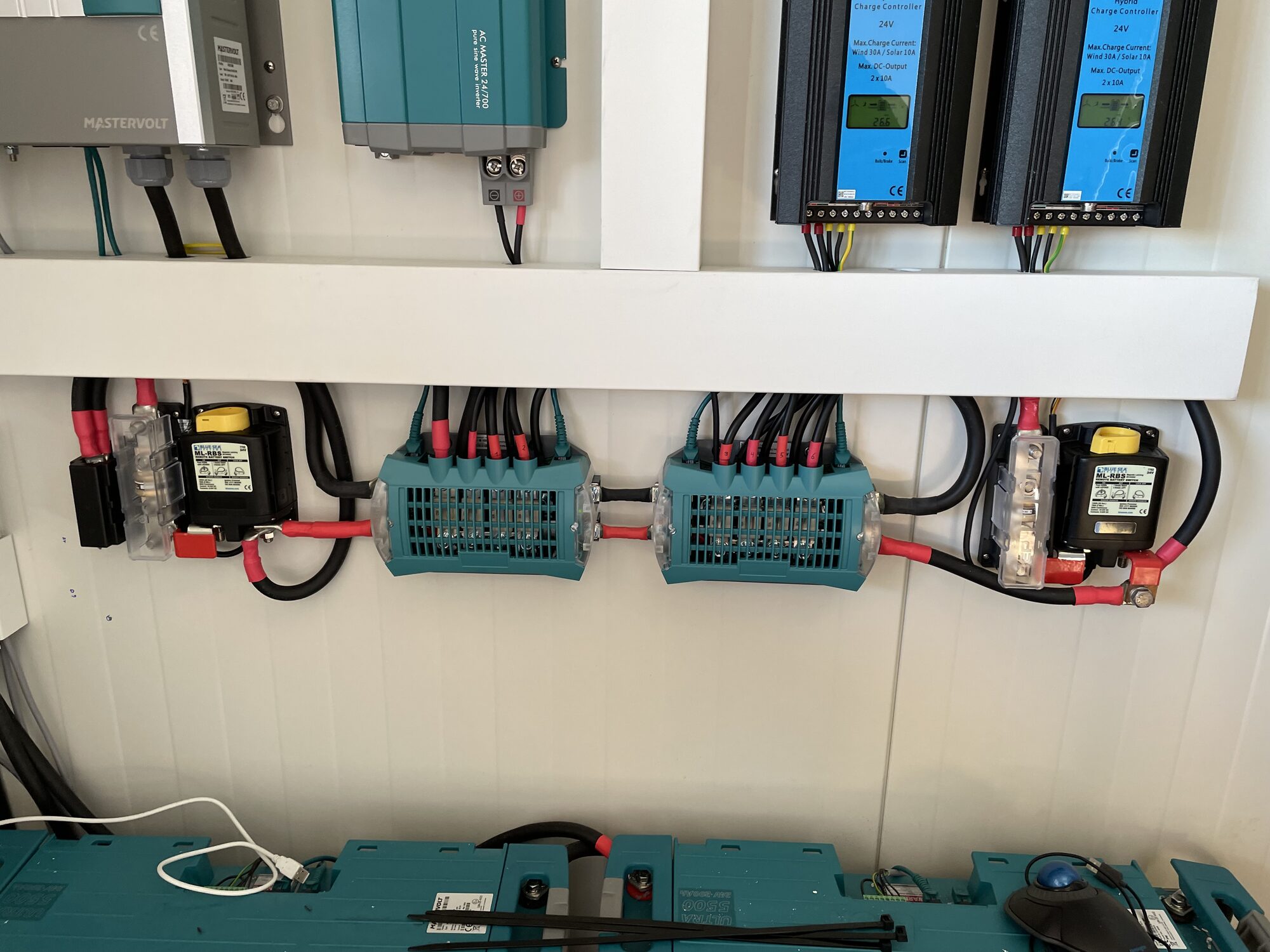 Mastervolt-Technikwand im Ponton